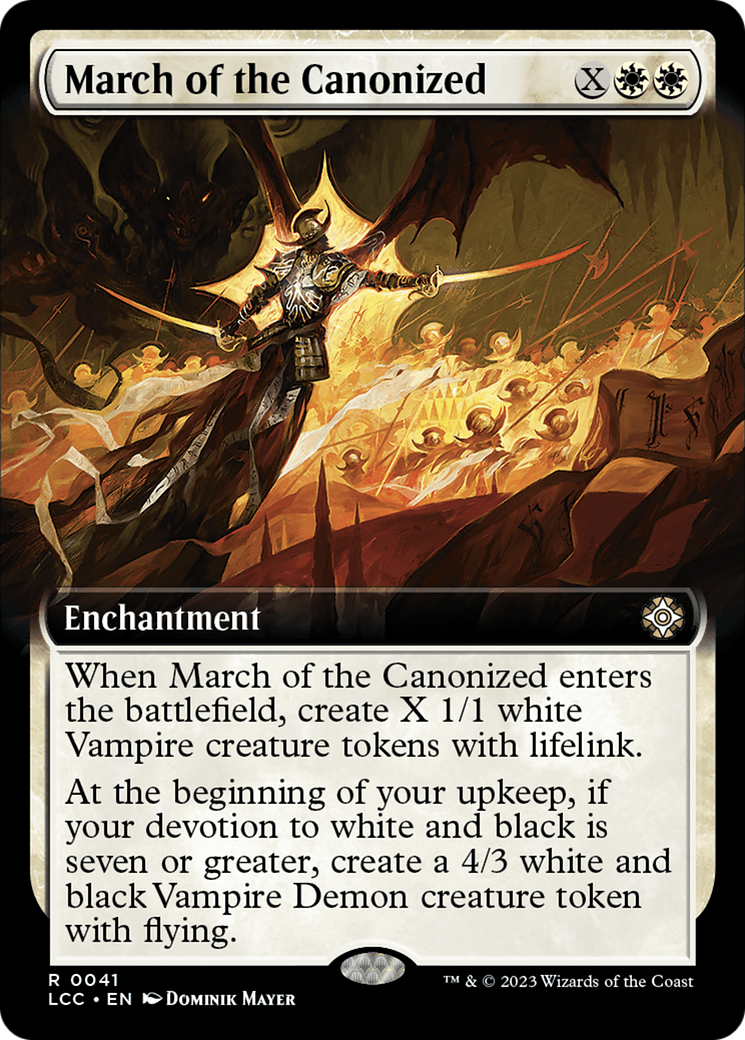 March of the Canonized (Extended Art) [The Lost Caverns of Ixalan Commander] | Yard's Games Ltd