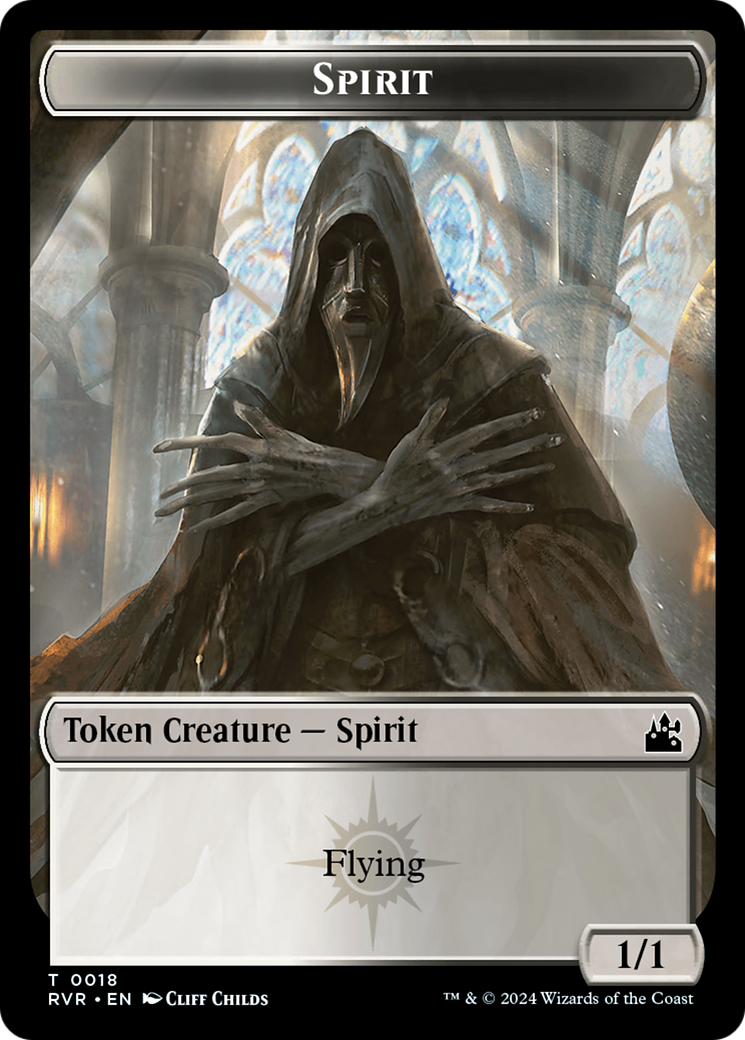 Spirit Token (0018) [Ravnica Remastered Tokens] | Yard's Games Ltd