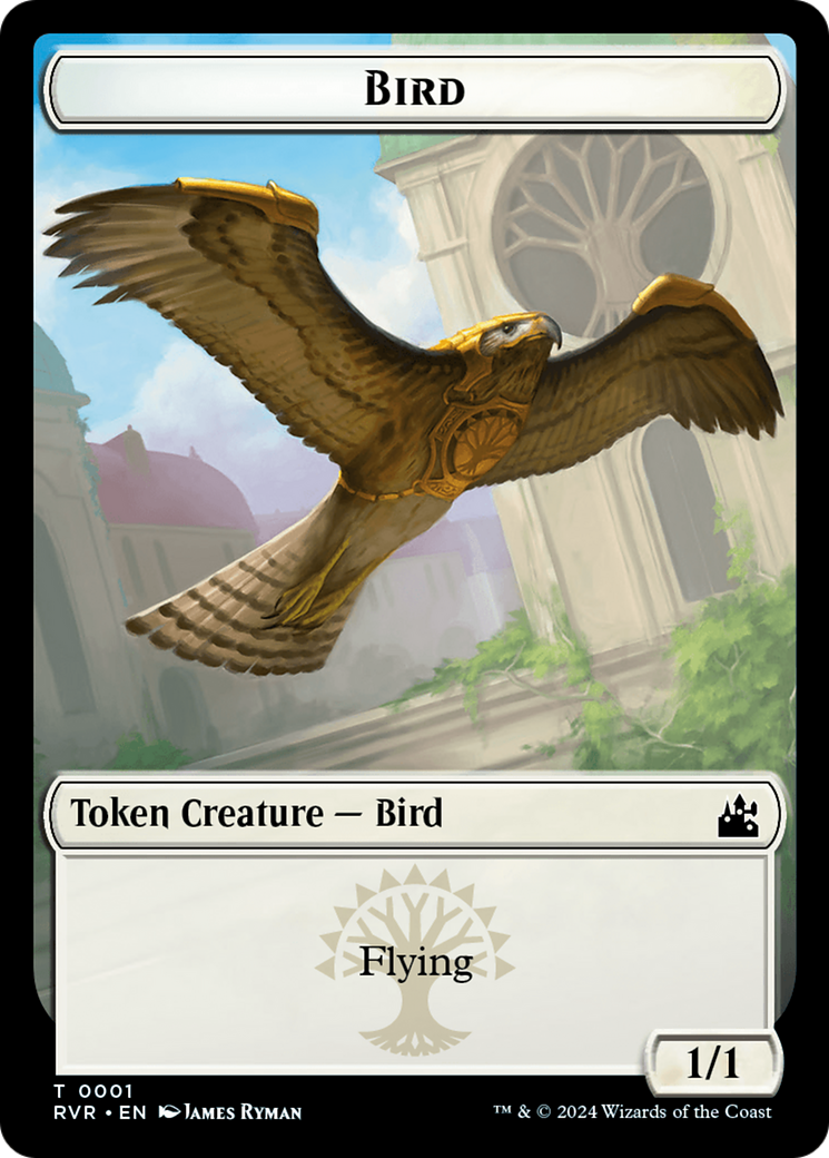 Bird // Angel (0003) Double-Sided Token [Ravnica Remastered Tokens] | Yard's Games Ltd