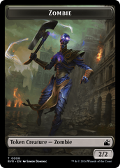 Spirit (0018) // Zombie Double-Sided Token [Ravnica Remastered Tokens] | Yard's Games Ltd