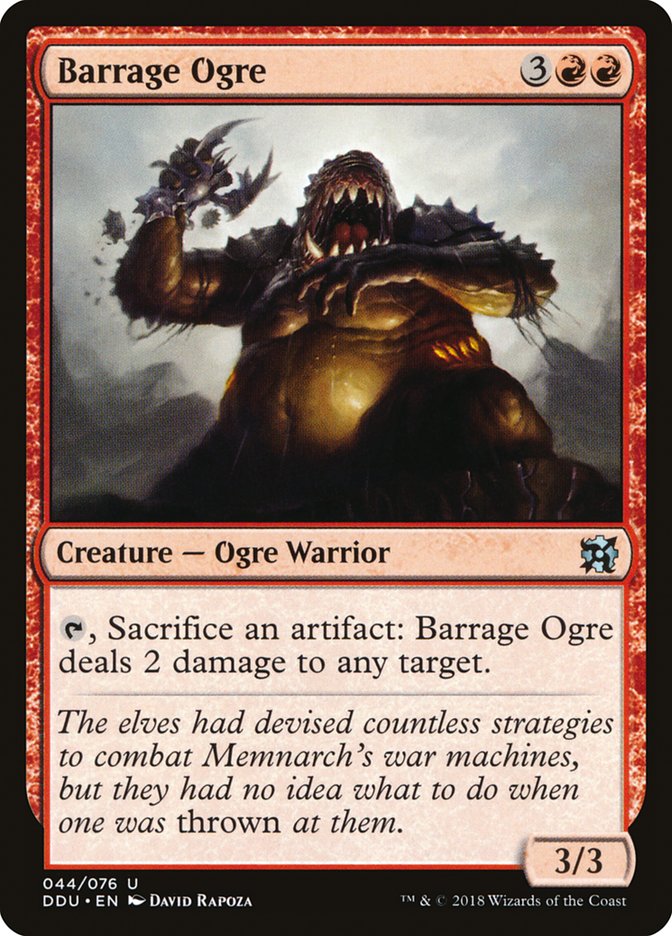 Barrage Ogre [Duel Decks: Elves vs. Inventors] | Yard's Games Ltd