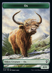 Treasure // Ox Double-Sided Token [Commander Legends: Battle for Baldur's Gate Tokens] | Yard's Games Ltd