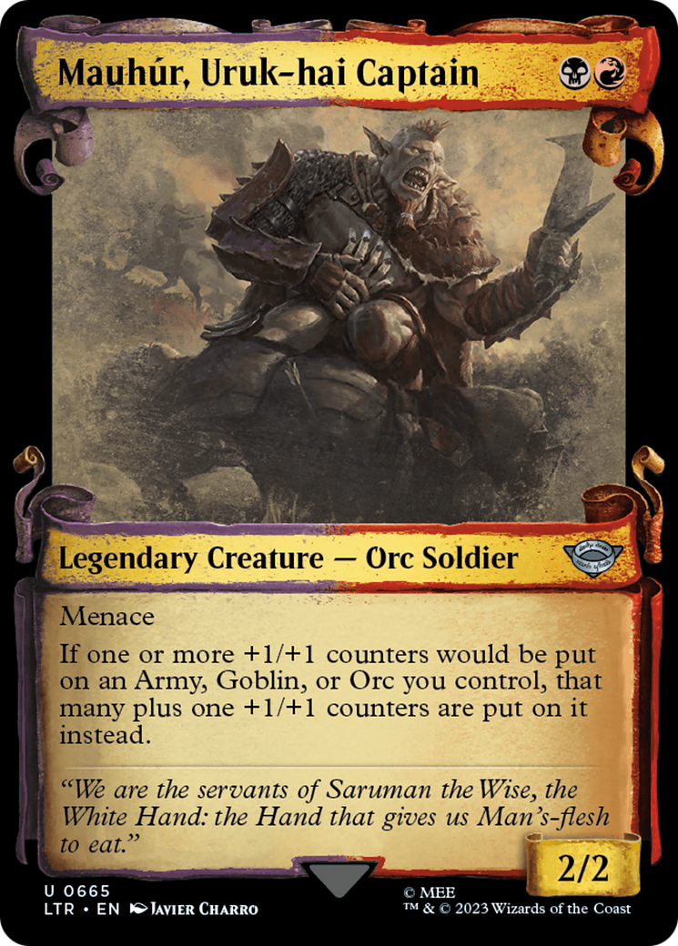 Mauhur, Uruk-hai Captain [The Lord of the Rings: Tales of Middle-Earth Showcase Scrolls] | Yard's Games Ltd