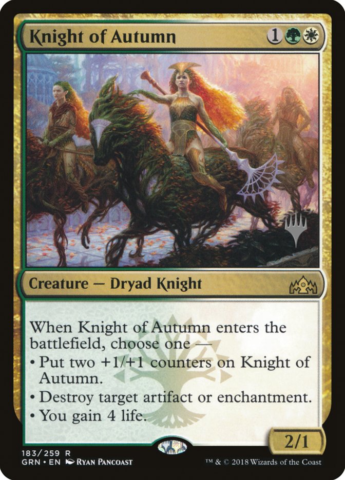 Knight of Autumn (Promo Pack) [Guilds of Ravnica Promos] | Yard's Games Ltd