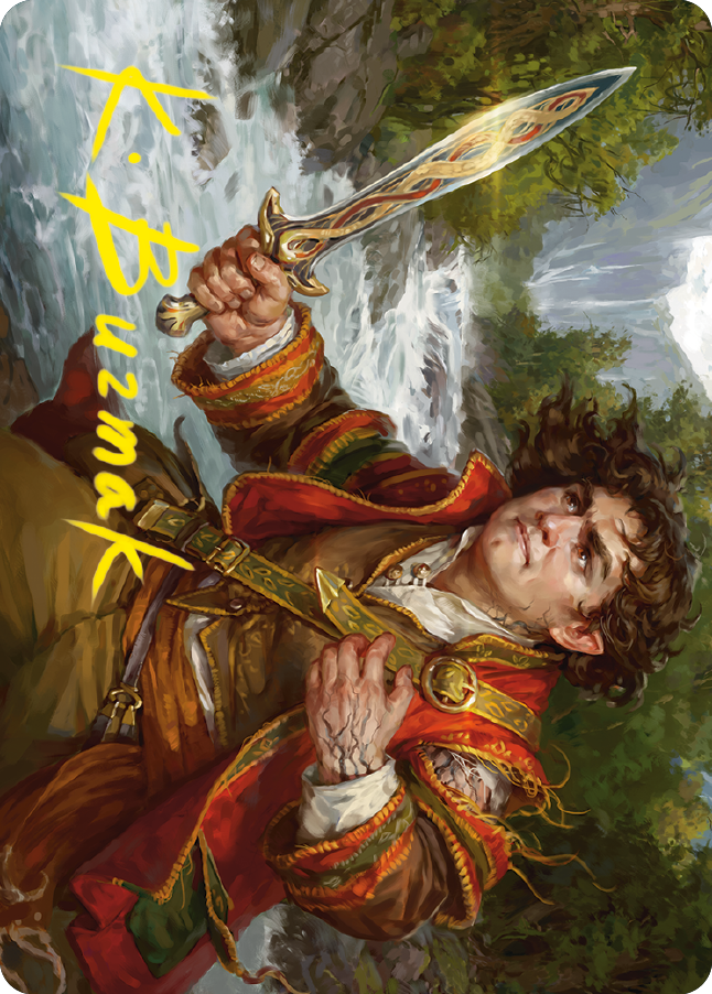 Frodo Baggins Art Card (16/81) (Gold-Stamped Signature) [The Lord of the Rings: Tales of Middle-earth Art Series] | Yard's Games Ltd