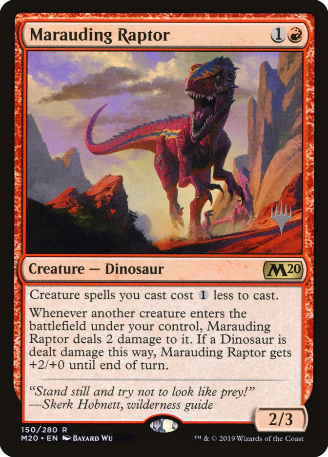 Marauding Raptor (Promo Pack) [Core Set 2020 Promos] | Yard's Games Ltd