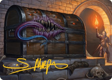 Mimic Art Card (Gold-Stamped Signature) [Dungeons & Dragons: Adventures in the Forgotten Realms Art Series] | Yard's Games Ltd