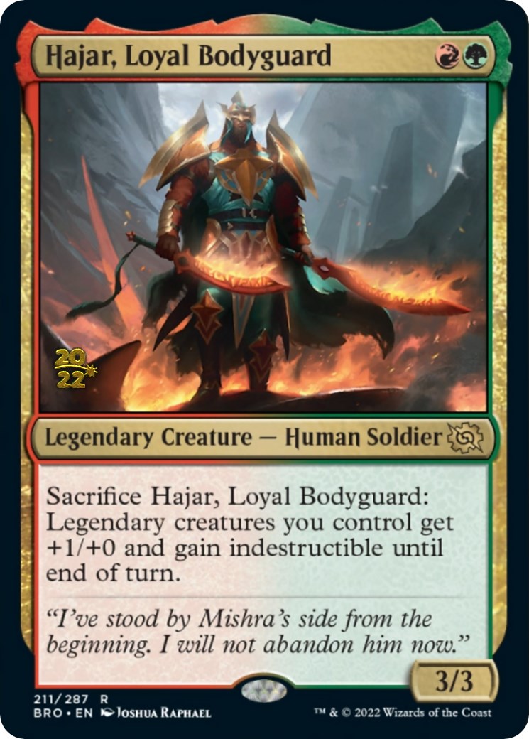 Hajar, Loyal Bodyguard [The Brothers' War Prerelease Promos] | Yard's Games Ltd