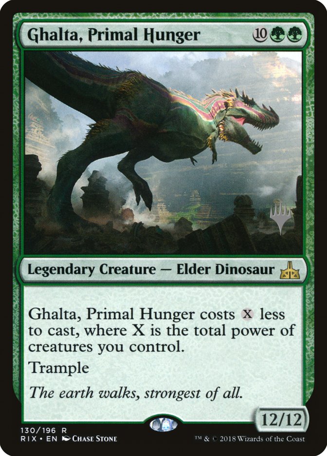 Ghalta, Primal Hunger (Promo Pack) [Rivals of Ixalan Promos] | Yard's Games Ltd