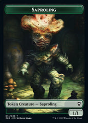 Treasure // Saproling Double-Sided Token [Commander Legends: Battle for Baldur's Gate Tokens] | Yard's Games Ltd