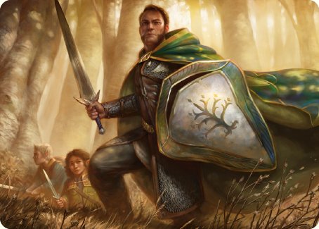 Boromir, Warden of the Tower Art Card [The Lord of the Rings: Tales of Middle-earth Art Series] | Yard's Games Ltd