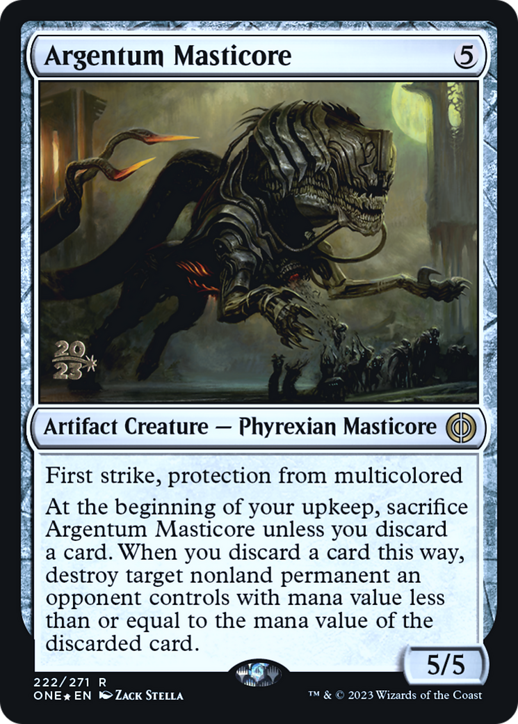 Argentum Masticore [Phyrexia: All Will Be One Prerelease Promos] | Yard's Games Ltd