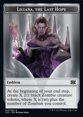 Liliana, the Last Hope Emblem // Spirit (002) Double-Sided Token [Double Masters 2022 Tokens] | Yard's Games Ltd