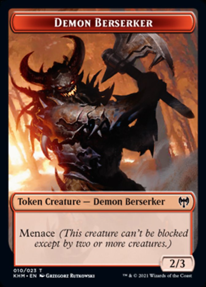 Demon Berserker Token [Kaldheim Tokens] | Yard's Games Ltd