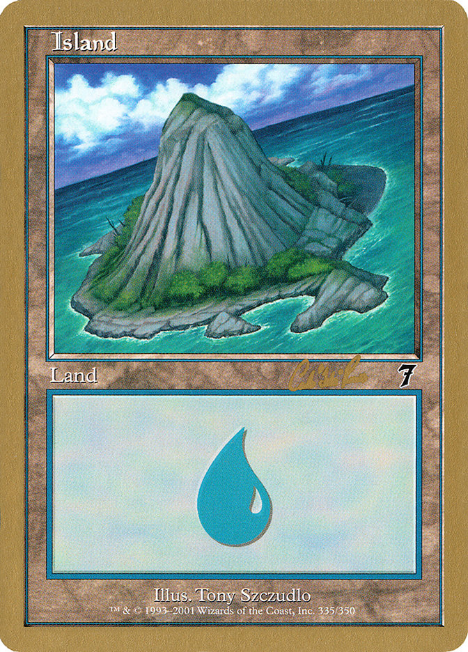 Island (cr335b) (Carlos Romao) [World Championship Decks 2002] | Yard's Games Ltd