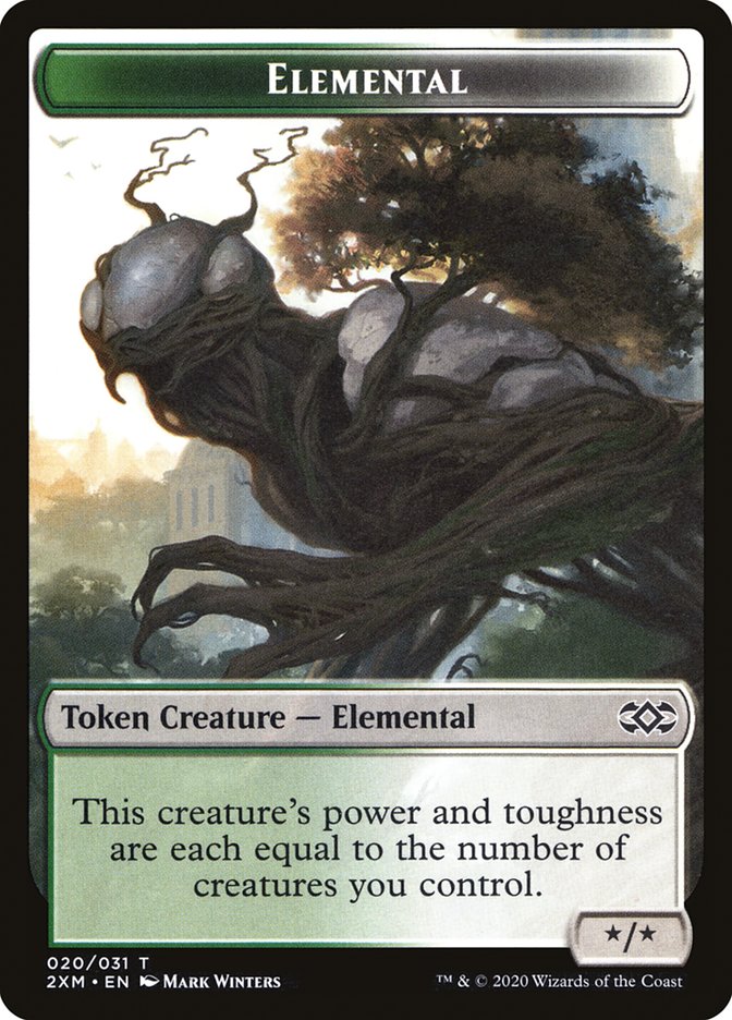 Demon // Elemental Double-Sided Token [Double Masters Tokens] | Yard's Games Ltd