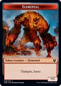 Elemental // Satyr Double-Sided Token [Theros Beyond Death Tokens] | Yard's Games Ltd