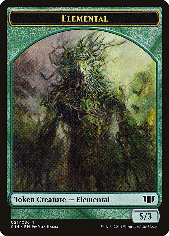 Elemental // Beast (019/036) Double-Sided Token [Commander 2014 Tokens] | Yard's Games Ltd