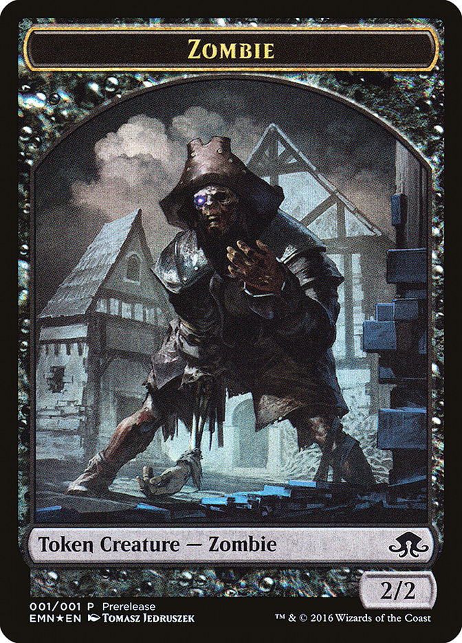 Zombie // Zombie Double-Sided Token [Eldritch Moon Prerelease Promos] | Yard's Games Ltd