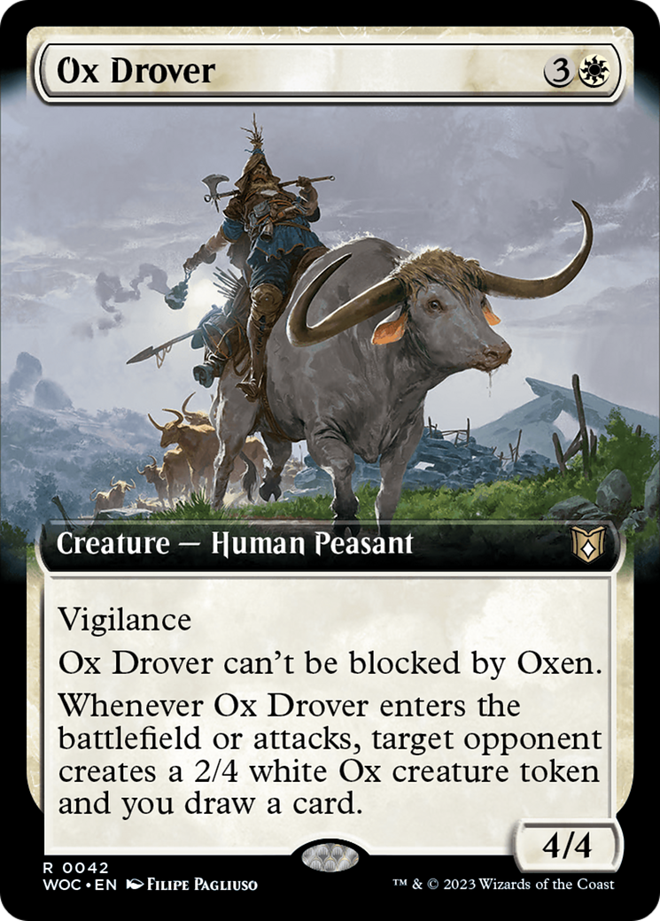 Ox Drover (Extended Art) [Wilds of Eldraine Commander] | Yard's Games Ltd