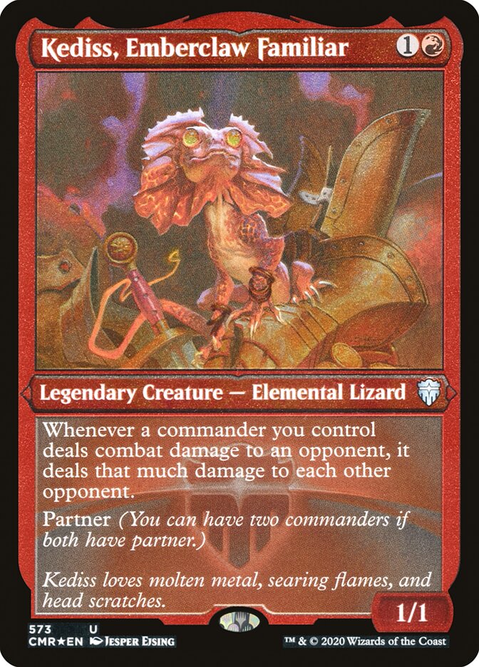 Kediss, Emberclaw Familiar (Etched) [Commander Legends] | Yard's Games Ltd