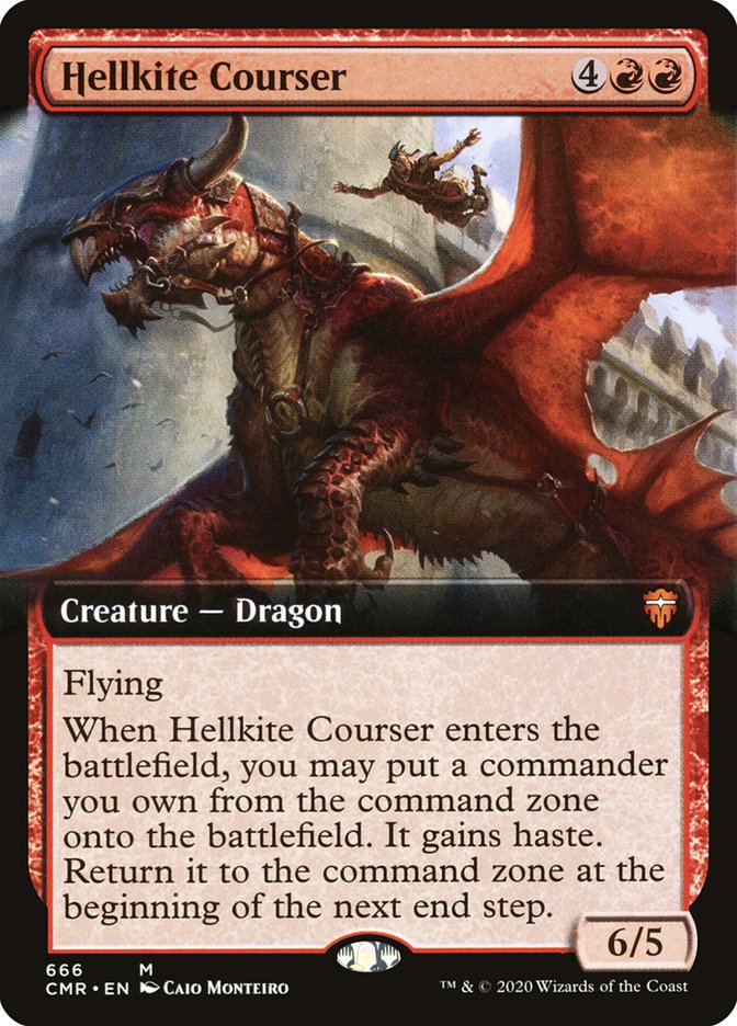 Hellkite Courser (Extended Art) [Commander Legends] | Yard's Games Ltd