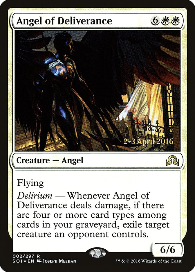 Angel of Deliverance [Shadows over Innistrad Prerelease Promos] | Yard's Games Ltd