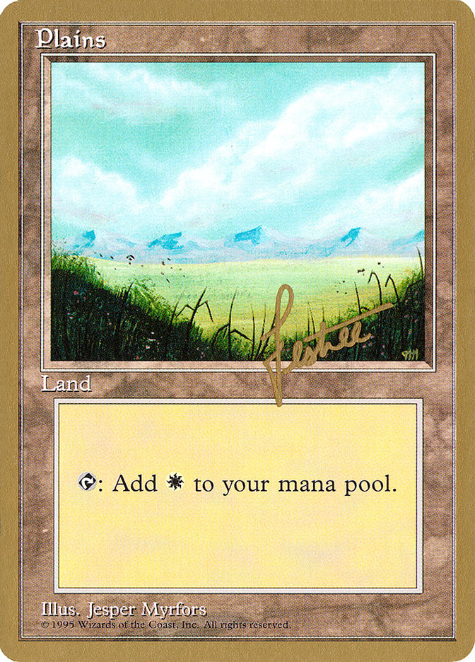 Plains (bl366) (Bertrand Lestree) [Pro Tour Collector Set] | Yard's Games Ltd