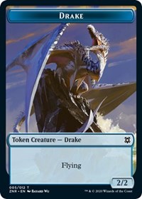 Drake // Hydra Double-Sided Token [Zendikar Rising Tokens] | Yard's Games Ltd