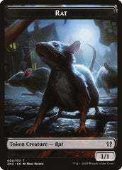 Faerie Rogue // Rat Double-Sided Token [Zendikar Rising Commander Tokens] | Yard's Games Ltd