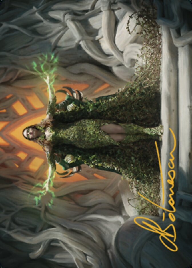 Titania, Voice of Gaea Art Card (Gold-Stamped Signature) [The Brothers' War Art Series] | Yard's Games Ltd