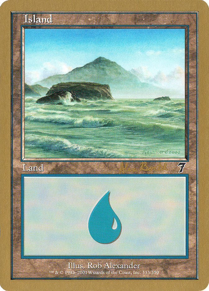 Island (ab333) (Alex Borteh) [World Championship Decks 2001] | Yard's Games Ltd