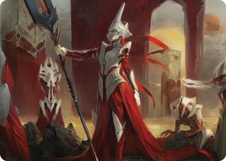 Porcelain Zealot Art Card [Phyrexia: All Will Be One Art Series] | Yard's Games Ltd