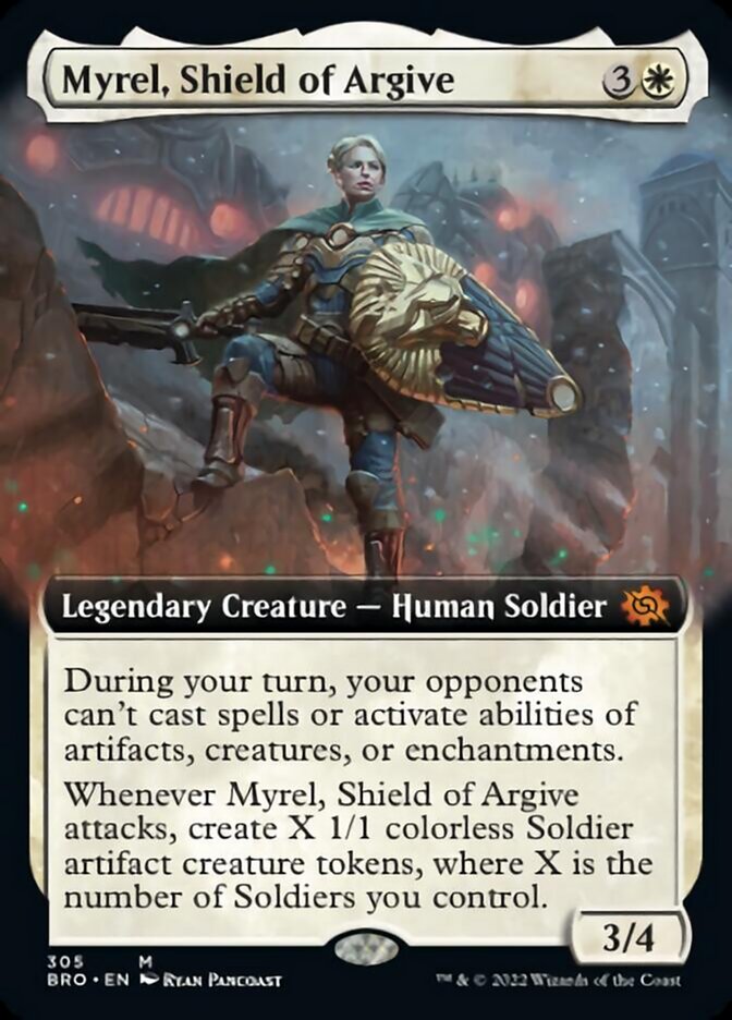 Myrel, Shield of Argive (Extended Art) [The Brothers' War] | Yard's Games Ltd