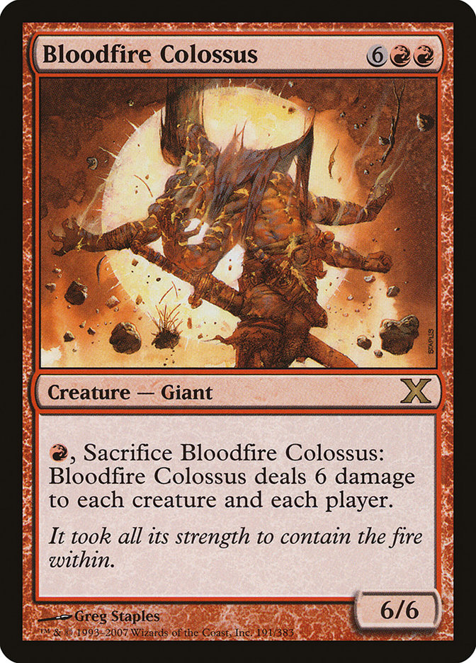 Bloodfire Colossus [Tenth Edition] | Yard's Games Ltd