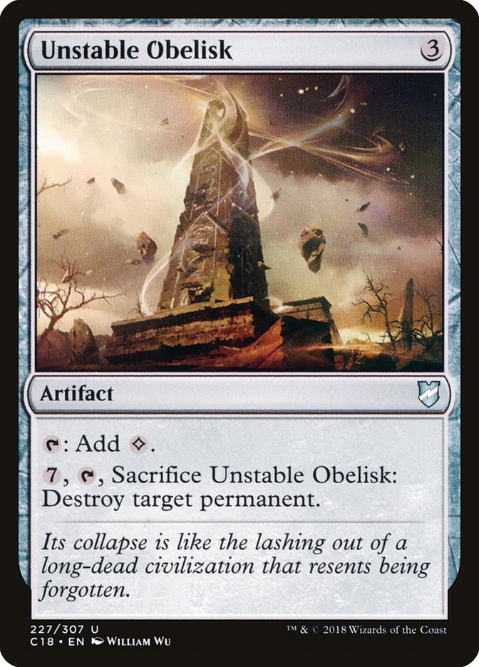 Unstable Obelisk [Commander 2018] | Yard's Games Ltd