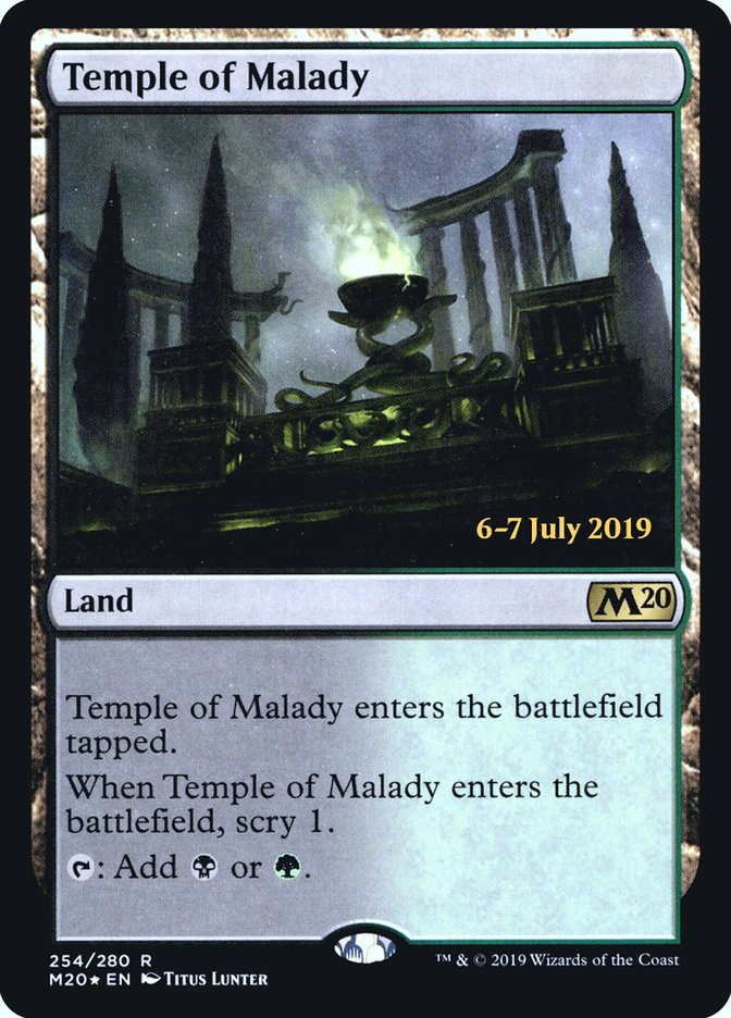 Temple of Malady [Core Set 2020 Prerelease Promos] | Yard's Games Ltd