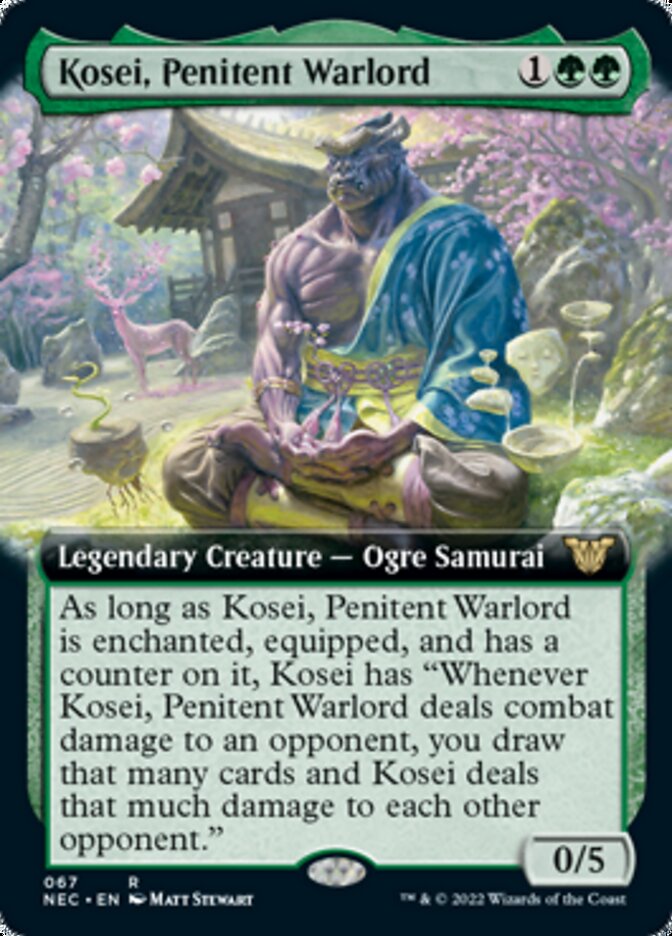 Kosei, Penitent Warlord (Extended Art) [Kamigawa: Neon Dynasty Commander] | Yard's Games Ltd