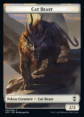 Soldier (09) // Cat Beast Double-Sided Token [Streets of New Capenna Commander Tokens] | Yard's Games Ltd