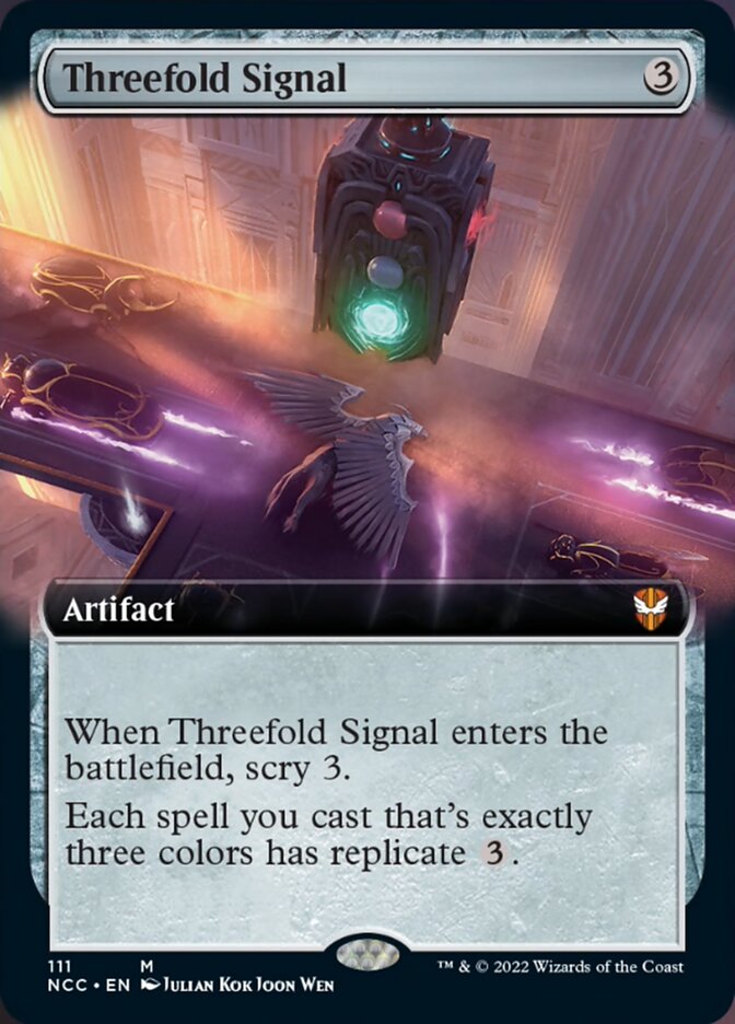 Threefold Signal (Extended Art) [Streets of New Capenna Commander] | Yard's Games Ltd