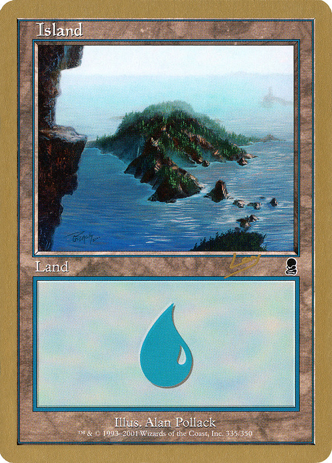 Island (rl335) (Raphael Levy) [World Championship Decks 2002] | Yard's Games Ltd