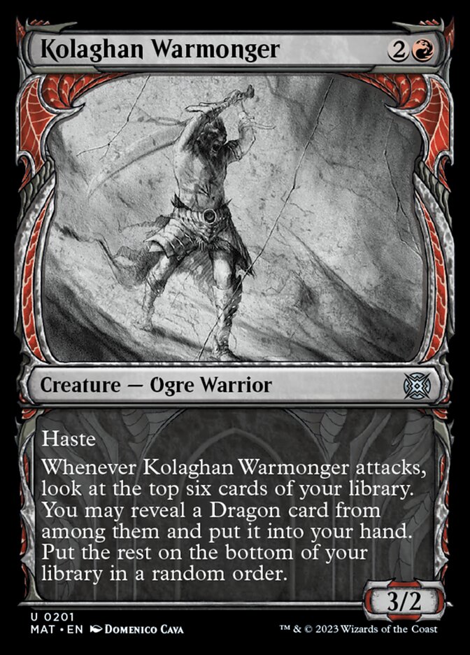 Kolaghan Warmonger (Showcase Halo Foil) [March of the Machine: The Aftermath] | Yard's Games Ltd