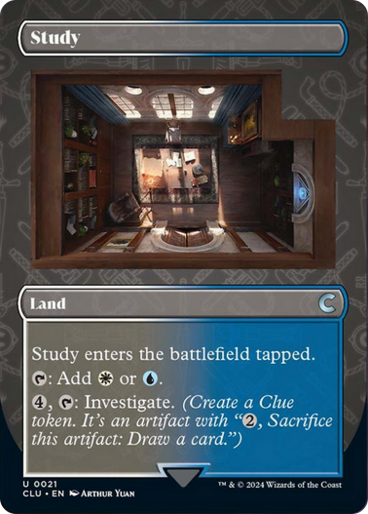 Study (Borderless) [Ravnica: Clue Edition] | Yard's Games Ltd