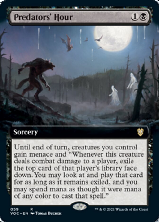 Predators' Hour (Extended Art) [Innistrad: Crimson Vow Commander] | Yard's Games Ltd