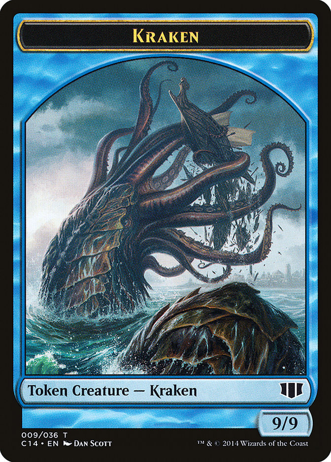 Kraken // Zombie (011/036) Double-Sided Token [Commander 2014 Tokens] | Yard's Games Ltd