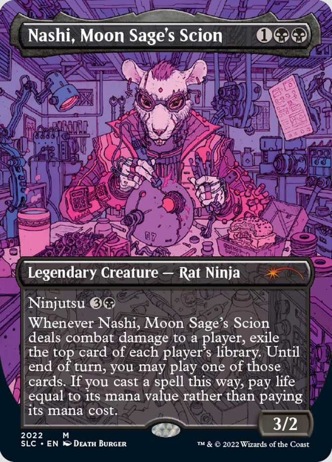 Nashi, Moon Sage's Scion (Borderless) [Secret Lair 30th Anniversary Countdown Kit] | Yard's Games Ltd