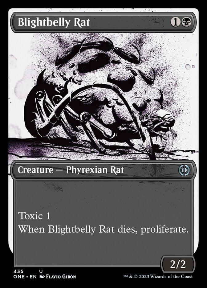 Blightbelly Rat (Showcase Ichor Step-and-Compleat Foil) [Phyrexia: All Will Be One] | Yard's Games Ltd