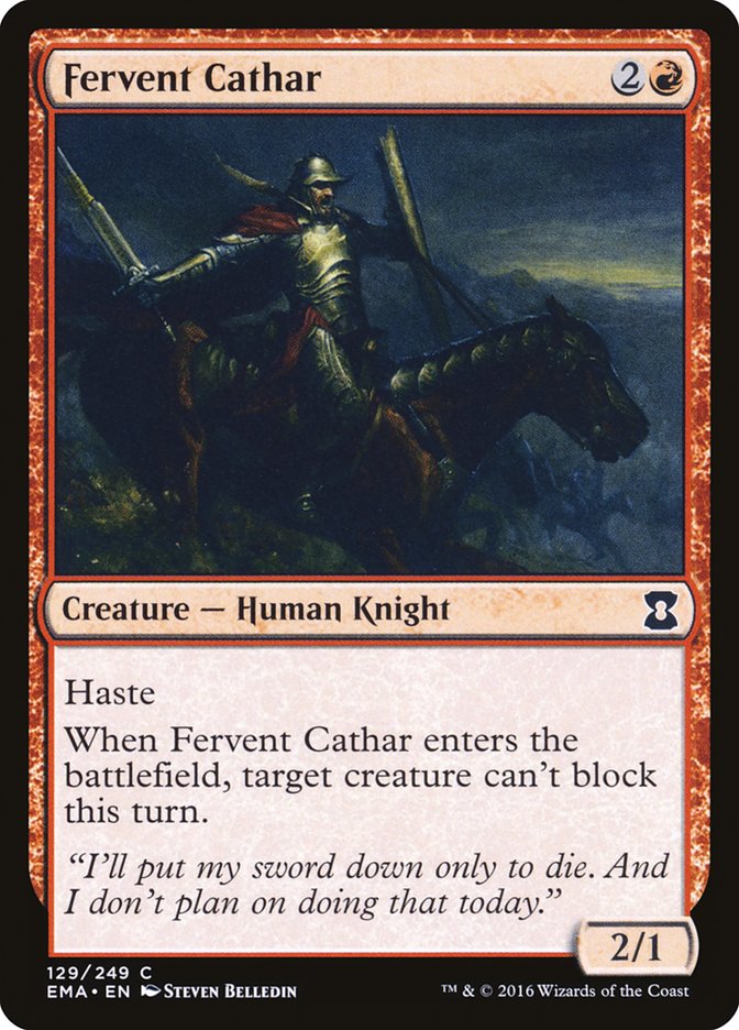 Fervent Cathar [Eternal Masters] | Yard's Games Ltd