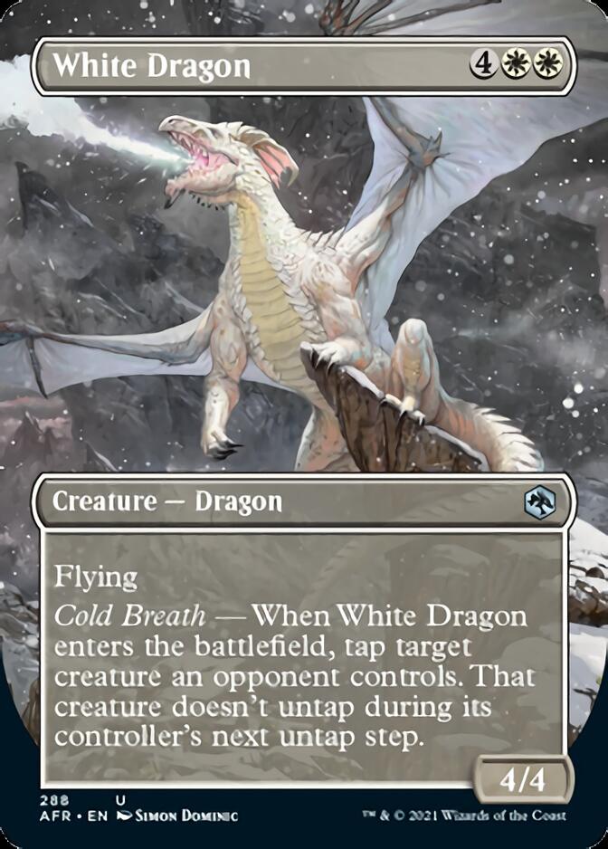 White Dragon (Borderless Alternate Art) [Dungeons & Dragons: Adventures in the Forgotten Realms] | Yard's Games Ltd