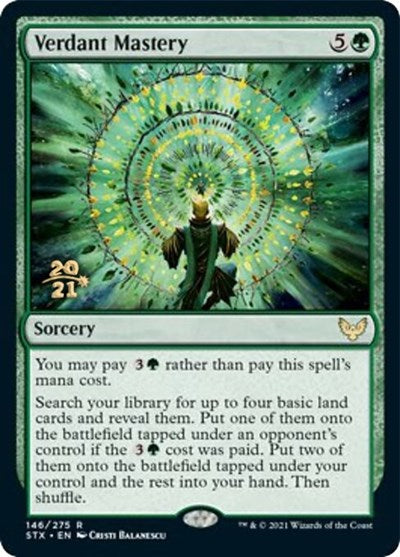 Verdant Mastery [Strixhaven: School of Mages Prerelease Promos] | Yard's Games Ltd